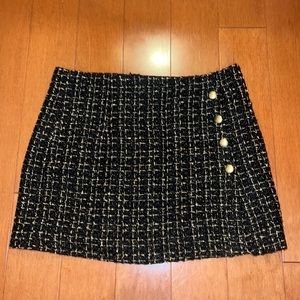 Twill mini skirt